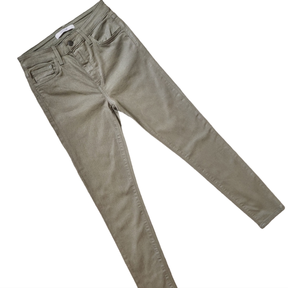 Joe's High Rise Coated Skinny Jeans in Autum Sage